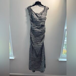 Alex Evenings Silver Textured Gown